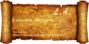 Luncanu Adrienn névjegykártya